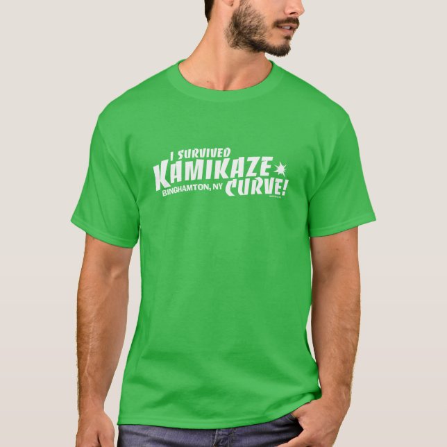 Sobreviví a la camiseta de la curva de Kamikaze (Anverso)