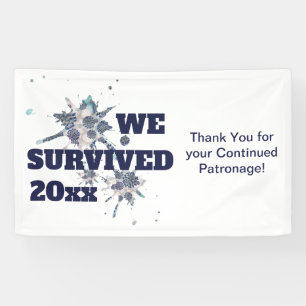 Sobreviví a la pancarta del virus Blue Covid
