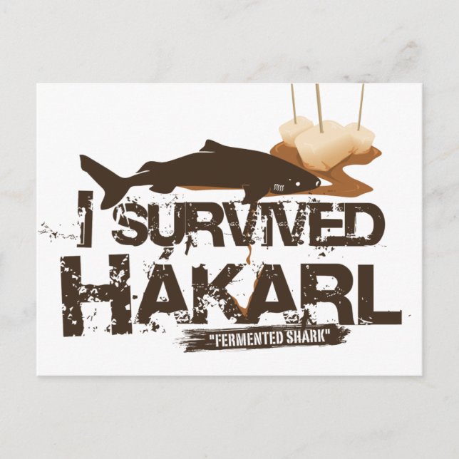 Sobreviví a la postal de Hákarl (Anverso)