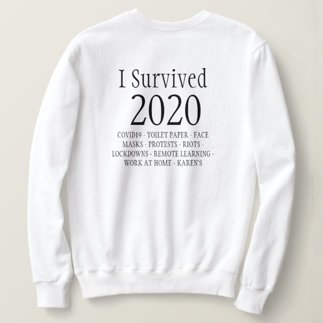 Sobreviví a la sudadera 2020 (Reverso del diseño)