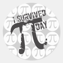 Sobreviví Al Día Del Pi - Funny Pegatinas De Símbo