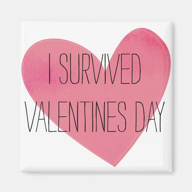 Sobreviví al imán de Chiste día de San Valentín (Frente)