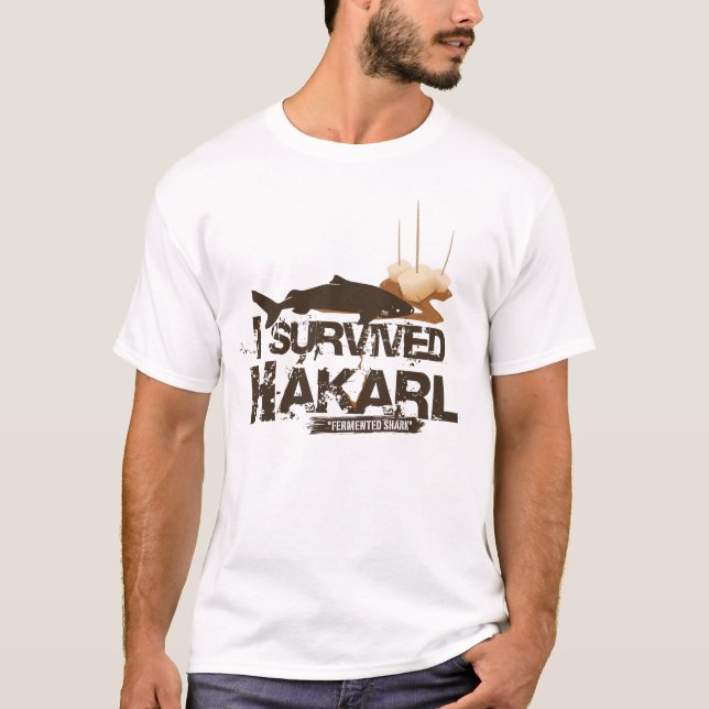 Sobreviví la camiseta de Hákarl (Anverso)