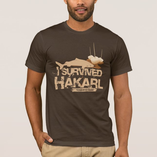 Sobreviví la camiseta de Hákarl (Anverso)