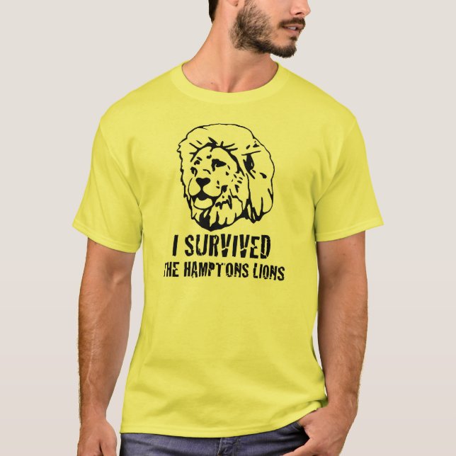 Sobreviví la camiseta de los leones de Hamptons (Anverso)