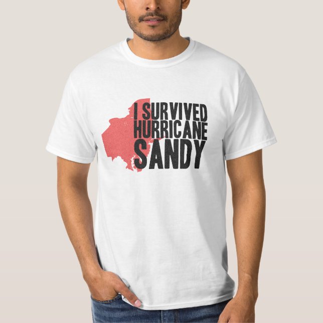 Sobreviví la camiseta de Sandy del huracán (Anverso)