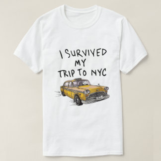 Sobreviví mi viaje a la camiseta de taxi de NYC