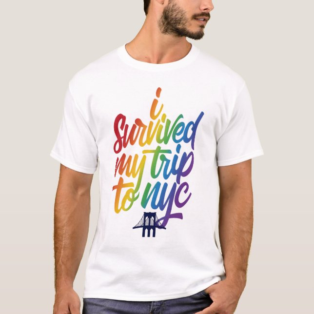 Sobreviví mi viaje a nyc camiseta (Anverso)