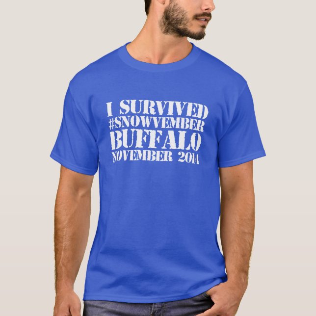 "Sobreviví #snovember búfalo camiseta de noviembre (Anverso)