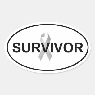Sobreviviente de cáncer Decal del Pegatina de Oval