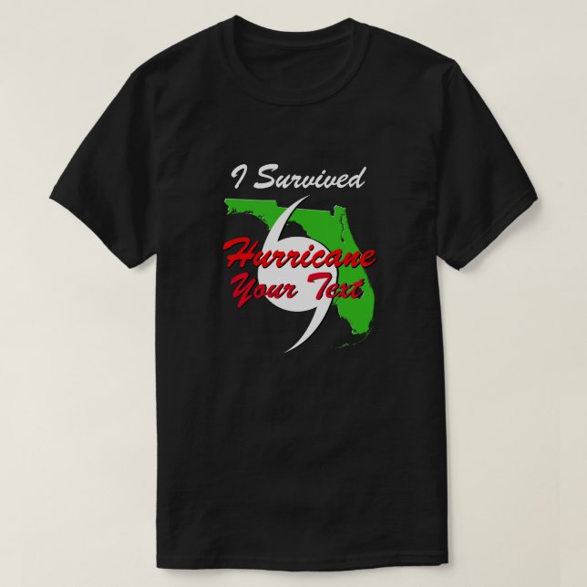 Sobreviviente de huracán camiseta personalizada (Diseño del anverso)