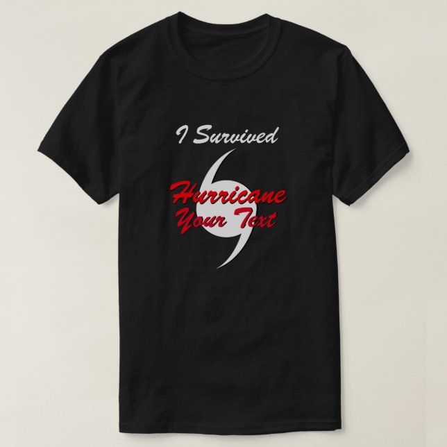 Sobreviviente de huracán camiseta personalizada (Diseño del anverso)