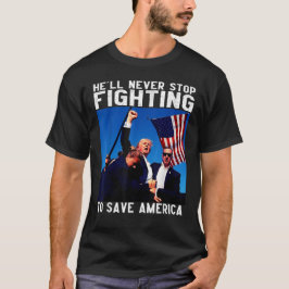 Sobreviviente de Trump lucha contra la camiseta de