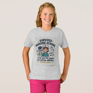 Sobrevivió a la Escuela Camiseta Divertida de Grad