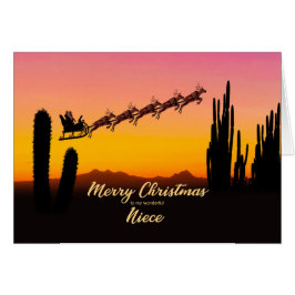Sobrina Navidad Santa Sobre Desierto