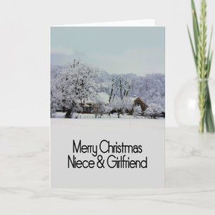 sobrina y novia Feliz tarjeta de Navidad