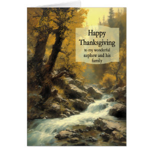 Sobrino y Bosque de Acción de Gracias familiar