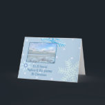 Sobrino y su navidad del lago winter del socio<br><div class="desc">tarjeta</div>