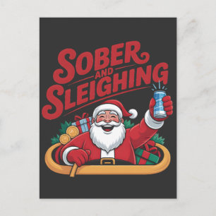 Sobrio y arrastrando al Papá Noel sobrio Navidad s