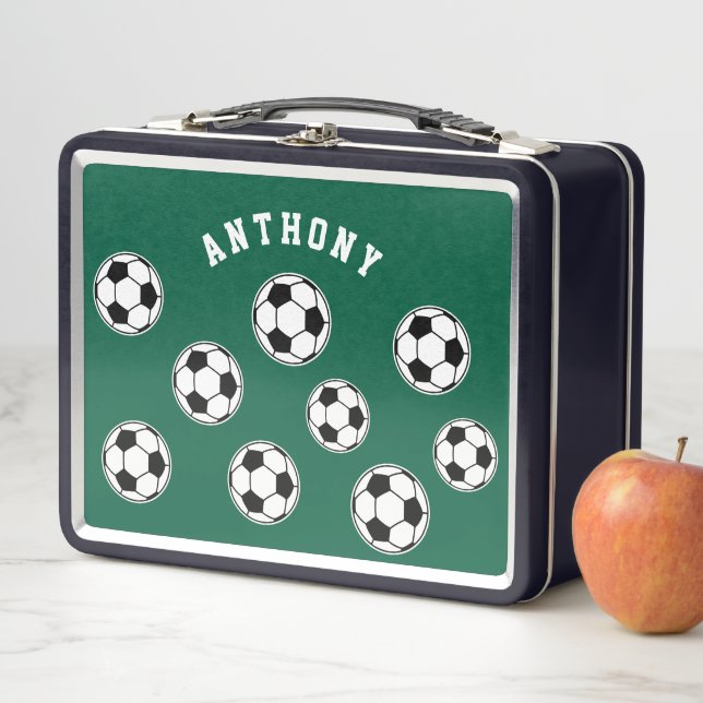 Soccer Green Personalised Kids Back to School (In situ)