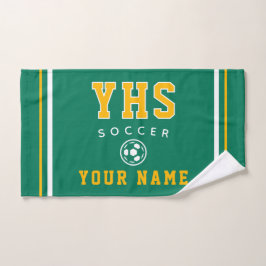 Soccer Icon, Custom Name & School, Team Gift Hand