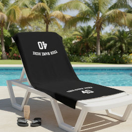 Soccer Personalized Black and White Towel 