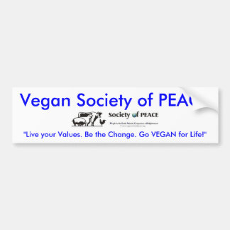 Sociedad del vegano de la pegatina para el