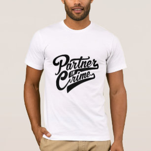Socio en camisetas de diseño de escena del crimen 