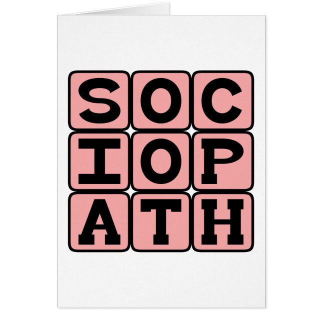 Sociopata, individuo brusco (Frente)