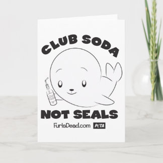 Soda de club, no tarjeta de focas