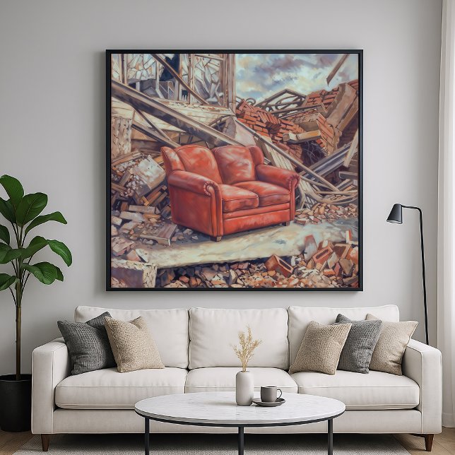 Sofá Rojo En Escombros - Inesperado Arte De Bellez (Subido por el creador)