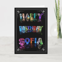 Sofía - nombre en la tarjeta de felicitación de