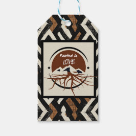 Sofisticada etiqueta de regalo del Caribe africano