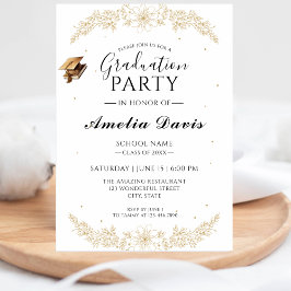 Sofisticada invitación a la celebración de graduac
