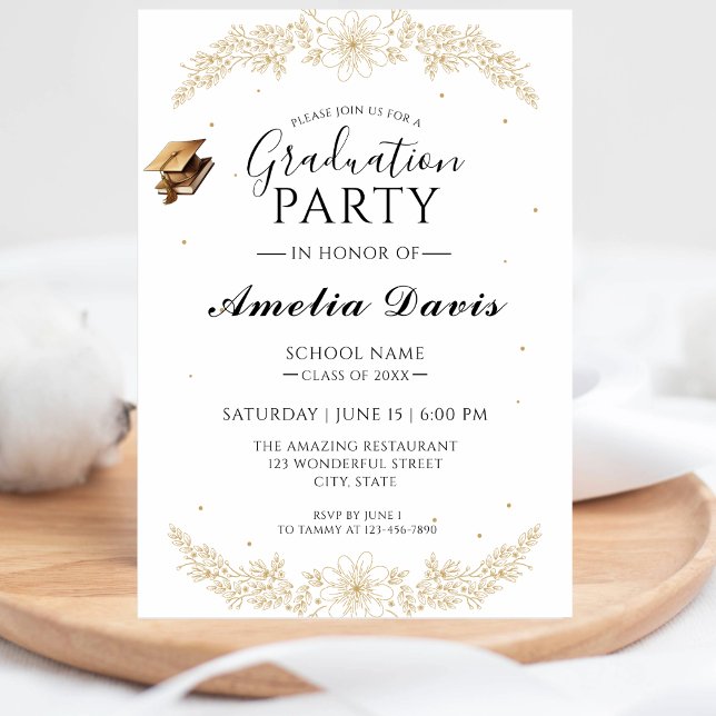 Sofisticada invitación a la celebración de graduac (Subido por el creador)