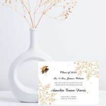 Sofisticada Invitación de graduación de oro
