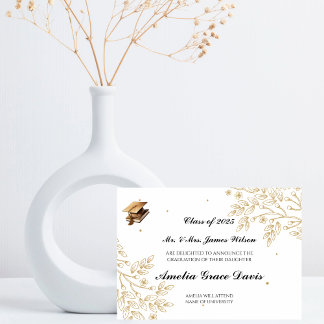 Sofisticada Invitación de graduación de oro