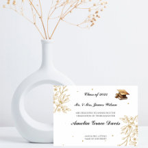 Sofisticada Invitación de graduación de oro