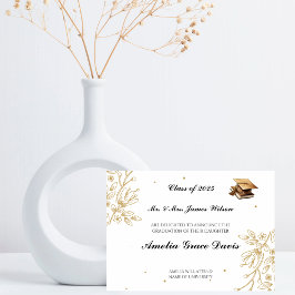 Sofisticada Invitación de graduación de oro