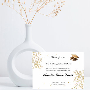 Sofisticada Invitación de graduación de oro