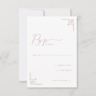 Sofisticada RSVP Geométrica Rosa
