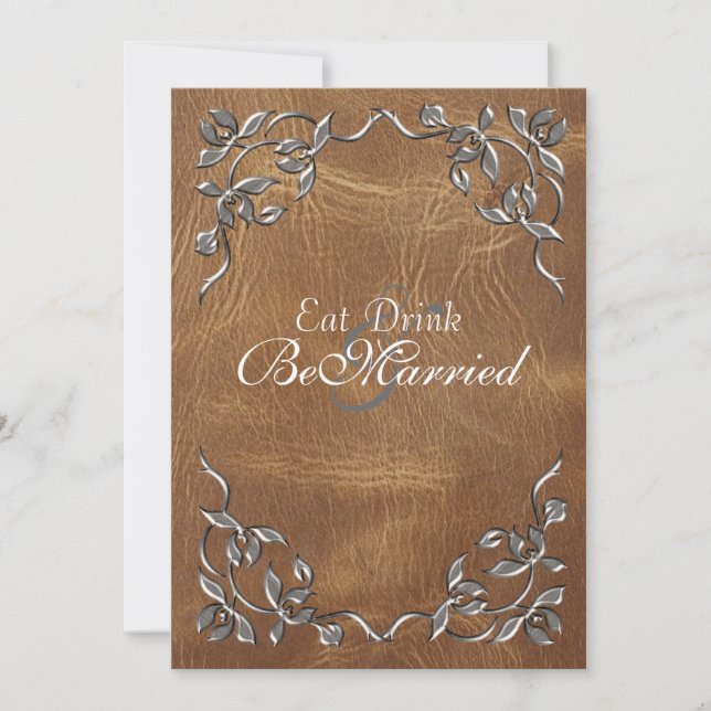 Sofisticadas invitaciones para cenas de ensayos oc (Anverso)