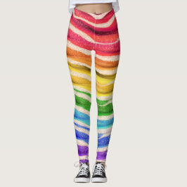 Sofisticadas leggings de moda pop arcoiris