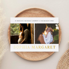 sofisticado anuncio de nacimiento de Relieve metal