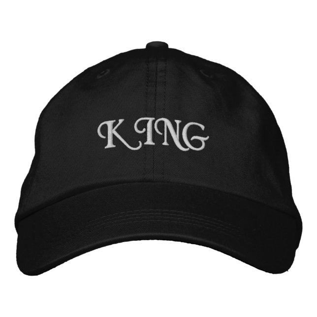 Sofisticado Gorra del Rey Negro con el Personaliza (Anverso)