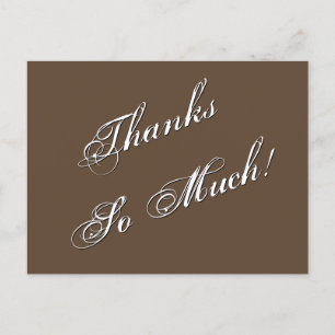 Sofisticado "¡Muchas gracias!" Postal