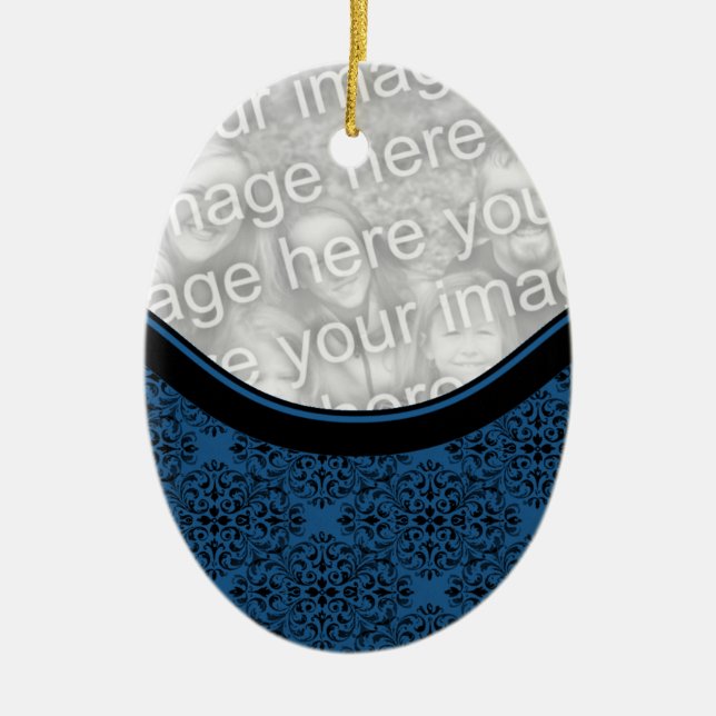 Sofisticado ornamento de oveja de damasco de vacac (Frente)