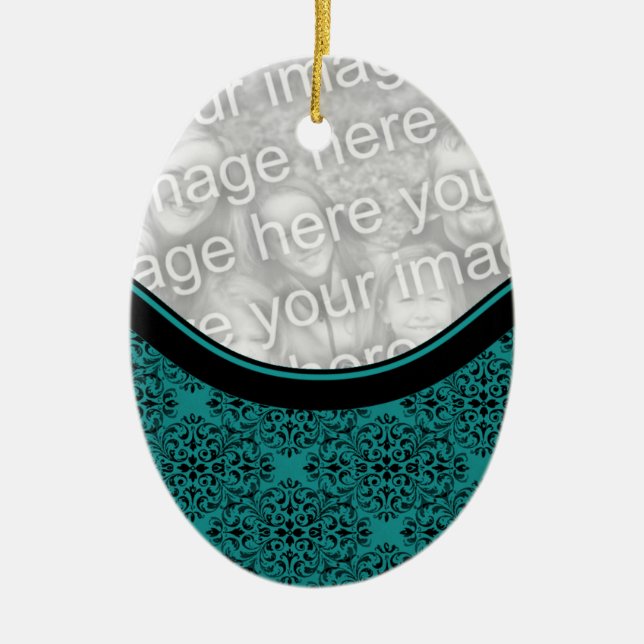 Sofisticado ornamento de oveja de damasco de vacac (Frente)