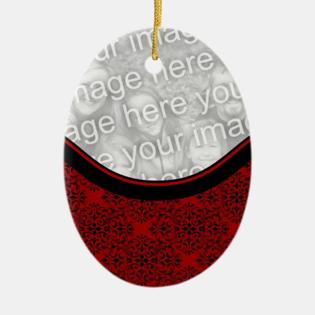 Sofisticado ornamento de oveja de damasco de vacac (Frente)