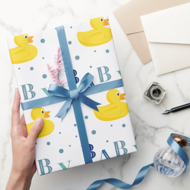 Sofisticado Papel de envolvimiento para el bebé az (Regalar)